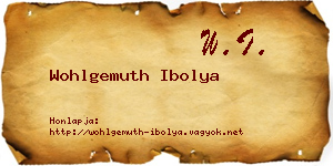 Wohlgemuth Ibolya névjegykártya